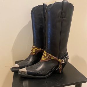 Versace Cowboy Boots Size 37.5 (7.5)
